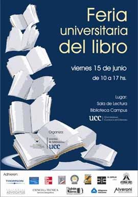 Afiche invitando a la feria del Dia del libro