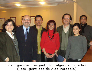 Organizadores junto con algunos invitados